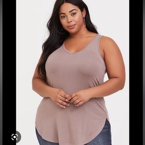 Taupe lovesick nwt torrid tank- lavender taupe color
